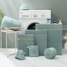 霧網洗衣網套組雙層網狀內衣洗衣網, 1組, 綠色