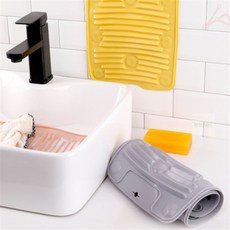 모조리마트 흡착 실리콘 빨래판 손세탁빨래판, 그레이, 그레이, 1개