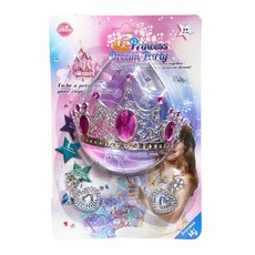 小胡玩具 水鑽皇冠耳環組 扮家家酒 兒童玩具, 1個, 圖1款