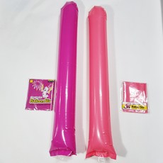 피플스파티 응원도구 국산 원형막대풍선 10쌍, 퍼플(진핑크)