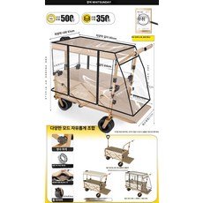 누마 유아웨건 접이식 쌍둥이 아기웨건 키즈 나들이 다용도카트 캠핑 어린이용 휴대용 피크닉 카트, 카키 1단계 푸시풀 일체형 방수 커버