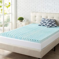 ZINUS 3.8cm 스월 젤 쿨링 메모리 폼 매트리스 토퍼 쿨링 에어플로우 디자인 세르티PUR-US 인증 트윈 242536, 3", Original Box
