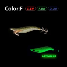 에깅 오징어 낚시 미끼 1.5 # 1.8 # 2.2 # 나무 새우 미끼 미니 오징어 미끼 빛나는 문어 지그 웹풋, 01 60mm 5.2g, 08 F