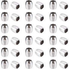 304 스테인리스 배럴 비즈 스테인리스색 6x6mm 구멍 4mm 100개 목걸이 팔찌 공예 DIY, 1개, 색상