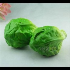 名萌萌 仿真生菜 角色扮演道具, 仿真水果蔬菜仿真高麗菜早教道具店鋪裝飾1顆, 1個