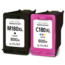 800매 특대용량 모노테크 삼성 호환잉크 INK-M180 C180 XL 세트, 검정+컬러, 1세트