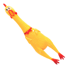 WoWoWo 寵物玩具 尖叫雞 趣味發聲 耐咬解悶, 黃色, 50個