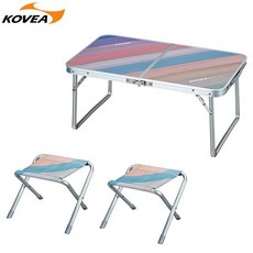 코베아 핸디 테이블 세트 (테이블+의자2점세트) 2폴딩 접이식 차박 캠핑 테이블* 383044