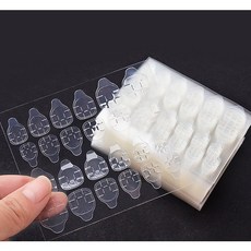[HOT SALE] 네일팁 단품 스퀘어 아몬드 롱스퀘어 라운드 중 스타일별 골라쓰는 셀프네일, 1개, 01. 젤리 양면 스티커(5매)
