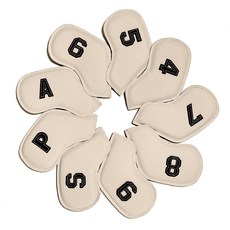 FISTOB 골프 컬러 아이언커버 9종 세트, 아이보리, 1세트