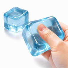 라라홈 쫀득 탄성 얼음 말랑이 시원한 투명감, 1개, 110g, 아이스블루