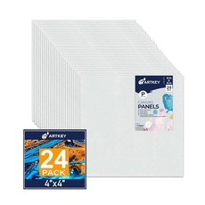 캔버스 패널 22.9 x 30.5cm(9 x 12인치) 12팩 283.5g(10온스) 밑칠 100% 면 화이트 빈 캔버스 페인팅용 유화 아크릴 수채화 및 템페라 페인트용