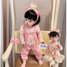 女寶寶連身裝 可愛立體耳兔兔造型 春秋款