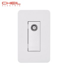 제일전기 디아트 스위치 콘센트 인터넷 TV 바나나잭 스피커단자 화이트, CATV 3방, 1개