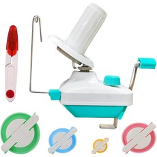 실 볼 와인더 직조 와인더니들 크래프트 핸드는 금속 손잡이와 테이블탑 클램프로 견고하게 작동하며 4 사이즈 폼 메이커+1PS 가위로 작동합니다