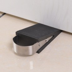 고급 스텐고리 고무 도어스토퍼, 1개, 블랙