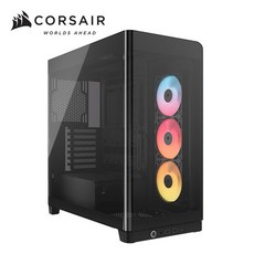 Corsair Frame 4500X 一體式全景玻璃 E-ATX 機殼 黑｜附RS120R炫光風扇*3, 1個, RS120R