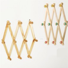 써니썬이 원목 자바라 행거 벽에거는옷걸이, 일반, 1개