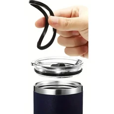 방수 텀블러 뚜껑 가스켓 누출 방지 실리콘 머그컵 우수한 밀봉 효과 16oz 및 20oz 여행 머그잔 1 개 4 개, 01 빠른  Mainland, 02 BLACK-1PC