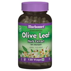 Bluebonnet 橄欖葉提取物無麩質素食 V 帽, 120顆, 1罐