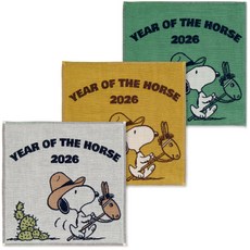 스누피 캐릭터 3중 거즈 손수건 핸드타올(말의 해) (일))