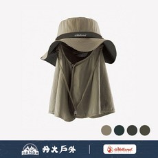 Wildland 荒野 中性款抗UV調節式口罩遮陽帽 WH1033, 152 石墨灰,F