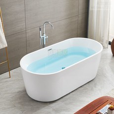 彩色小戶型亞克力獨立式薄邊浴缸：成人家用簡易日式網紅泡澡浴缸, 1個, 白色空缸,長1200*寬680*高600MM