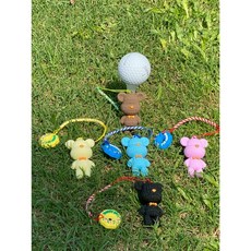 HAO GOLF 韓國超熱賣毛線暴力熊高爾夫球TEE 可愛造型高爾夫球座 時尚配件, 整組優惠價六隻裝, 1個