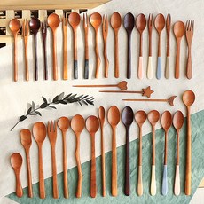 맛있는유혹 나무 티스푼 포크, 7. 티스푼 소, 1개