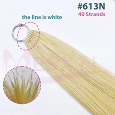 MESXN 세 번째 신제품 깃털 헤어 익스텐션 100% 인모 진짜 머리카락 편안하고 눈에 띄지 않는 브라운 블론, 01 적절한 관리를 통해 12개월, 02 24inches 60cm, 02 613N