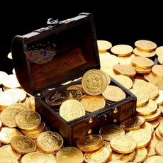 스틴랜드 행운의 보물함 금화 초콜릿, 153g, 1개