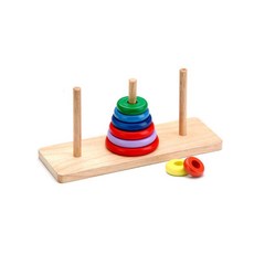 유아 소근육발달 원목 링쌓기 장난감