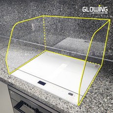 GLOWING 인덕션 가림막 기름튐방지 칸막이 물튐방지 씽크대 물가림막 주방용품 렌지가드, 1개