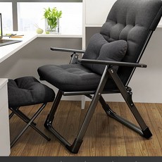 안락의자 접이식 사무용의자 사무실 사무용 발걸상 편안함 발걸상과 체어 침대 매치하면 편한, 1개, U. 업그레이드 두꺼운 사각 튜브블랙 발판 베개