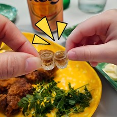 알쓰 초미니 술잔 맥주잔 4P 세트 홈파티 자취 생일 집들이선물, 일자형_4P세트, 1개