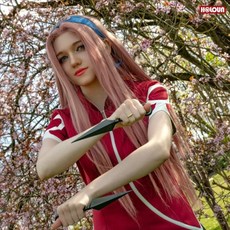 Holoun動漫春野櫻 宇智波樱 Sakura cosplay服裝旗袍日本動漫角色扮演旗袍