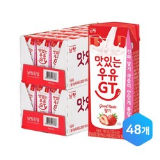 남양유업 맛있는우유GT 180ml 멸균 딸기 48팩