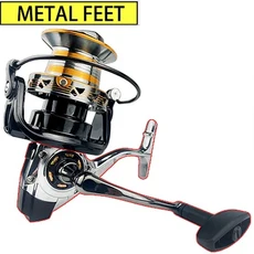 GHOTDA 최대 드래그 30KG 9000-12000Series 대형 낚시 릴 모든 금속 로커 강한 당기는 힘 릴, Metal Reel Feet, 9000 Series