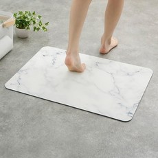 아이리스 플라자 자르는 규조토 매트 소프트 타입 목욕 발 닦아 속건 경량 50x70cm 대리석, 1개, 상세페이지 참조