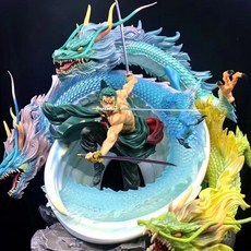 원피스 피규어 GK 쓰리 드래곤 조로 토네이도 블랙 펄 개조 스태츄 모델 조로 피규어, 원피스 피규어 GK 삼룡 조로 토네이도 블랙펄 개조 조
