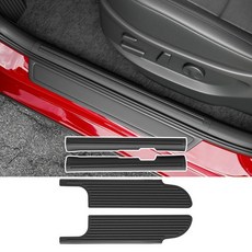 Powoq 2019-2026 쉐보레 실버라도 GMC 시에라 1500 도어 씰 가드와 호환되는 내부 도어 씰 프로텍터 TPE 자동차 임계값 프로텍터 교체 2019-2026 쉐보레, Compatible with 2020-2025 Kia