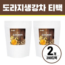 도라지생강차 티백 국산 100% 헬시위듀 생강즙 도라지진액, 2개, 100개입, 1.5g