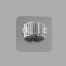 DFMEI 創意強力無痕滑輪拖把夾免打孔掛掃把架 浴室拖把掛鉤粘鉤掛架, 1個, 8*8 加固-灰色:如圖