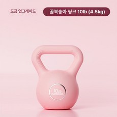 여성용 케틀벨 4.5kg 홈트 운동기구 전신 장비 덤벨, 1개, 1g, 10LB 미피치핑크