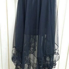 許蘭蘭 黑色蕾絲網紗洋裝裙擺, 1個