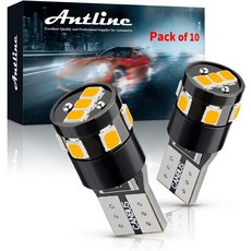 Antline 194 168 2825 W5W T10 194NA LED 전구 앰버 옐로우 초밝은 오류 없음 9-SD 2835 칩셋 자동차 실내 돔 지도 도어 제공 번호판 조명, Green