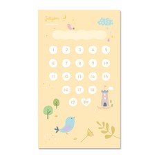 젤리박스 칭찬판 칭찬스티커판, 미니아기새, 50개