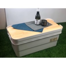 八刀草 耐壓收納箱70L通用型桌板 適用MUJI & RISU TRUNK CARGO 露營野餐必備, 1個, 松木色-單片式(透明漆)