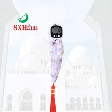 SXH5136 공장 도매 대리석 색상 전자식 계수기 LED 경음 기도용 디지털 타스비 구슬 묵주, 03 Marble White