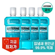 리스테린 쿨민트 구강청정제, 1L, 4개
